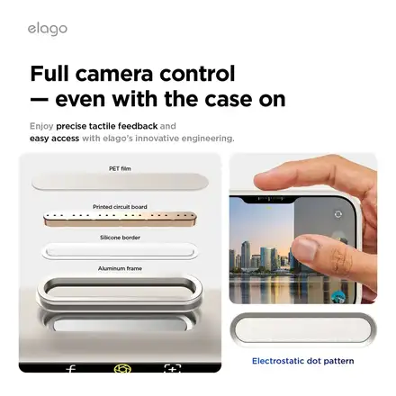 Elago kryt Silicone Case Magsafe Camera Control pre iPhone 17 - Stone